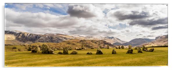 The Castlerigg Standing Stones Acrylic by Naylor's Photography