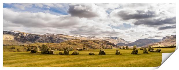 The Castlerigg Standing Stones Print by Naylor's Photography