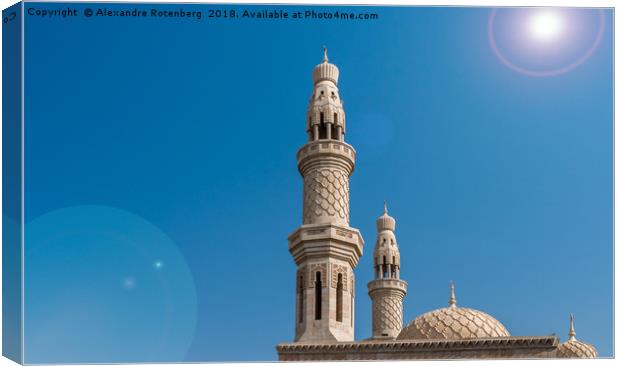 Mosque in the United Arab Emirates. Canvas Print by Alexandre Rotenberg