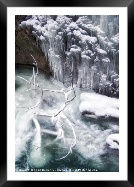 Nature's Frozen Work of Art Framed Mounted Print by Kasia Design