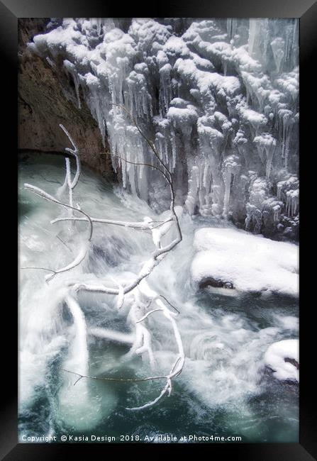Nature's Frozen Work of Art Framed Print by Kasia Design