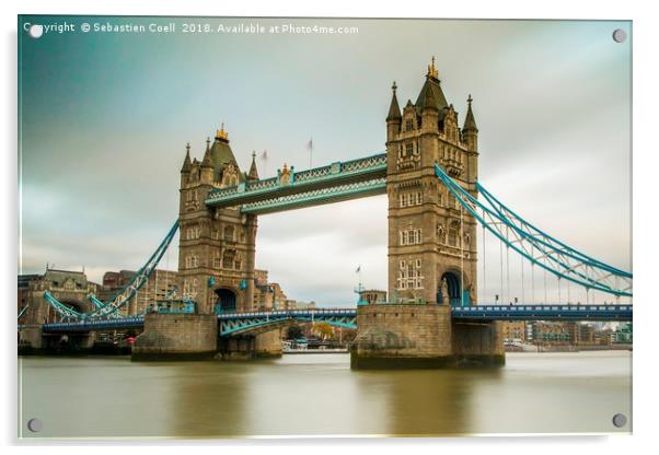Tower bridge in London Acrylic by Sebastien Coell