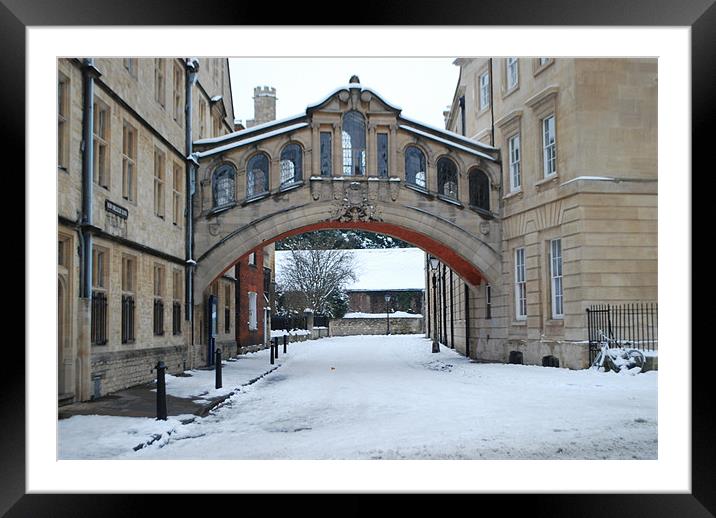 Hertford Bridge, Oxford Framed Mounted Print by Karen Martin