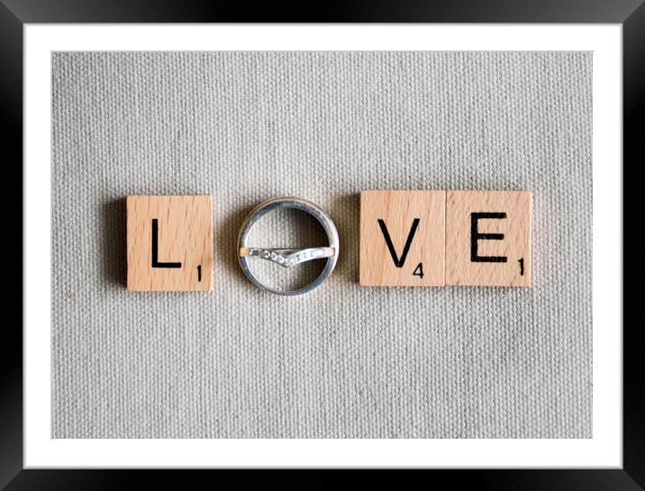 Love is the word Framed Mounted Print by Carl Johnson