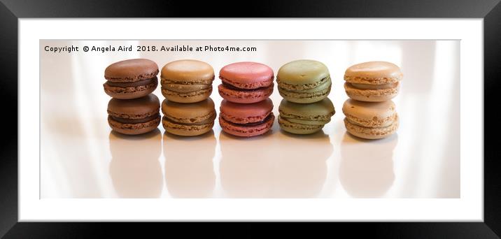 Macaroons. Framed Mounted Print by Angela Aird