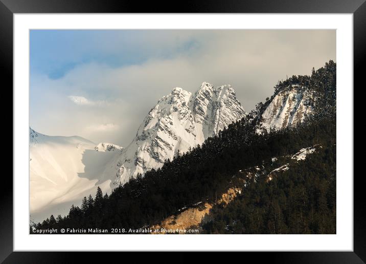 Mountain peaks and landscape Framed Mounted Print by Fabrizio Malisan