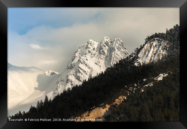 Mountain peaks and landscape Framed Print by Fabrizio Malisan