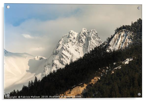 Mountain peaks and landscape Acrylic by Fabrizio Malisan