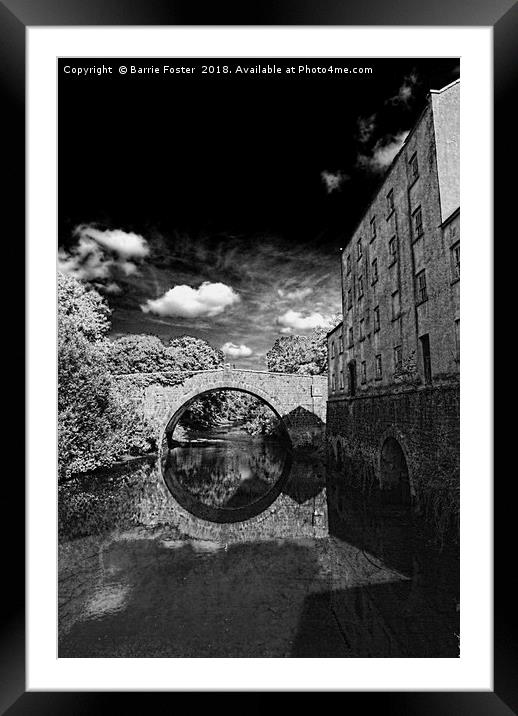 Blackpool Mill, Blackpool Bridge & The Knights Way Framed Mounted Print by Barrie Foster