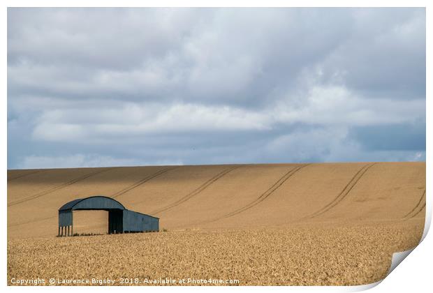 Barn within the Wheat Print by Laurence Bigsby