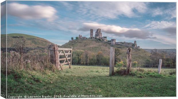 Castle on the Hill Canvas Print by Laurence Bigsby