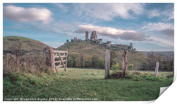 Castle on the Hill Print by Laurence Bigsby