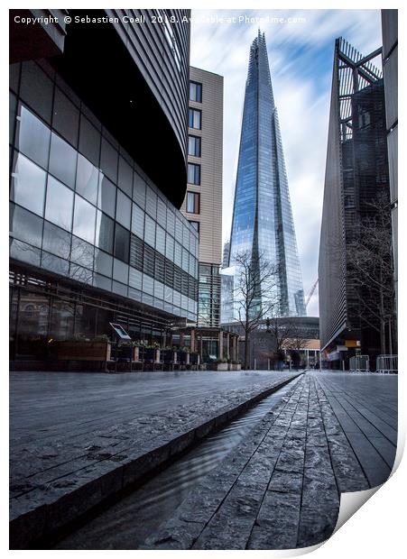The Shard in London Print by Sebastien Coell