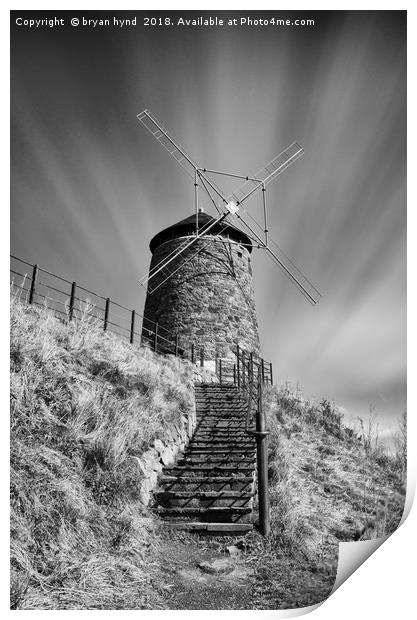 St Monans Windmill Print by bryan hynd