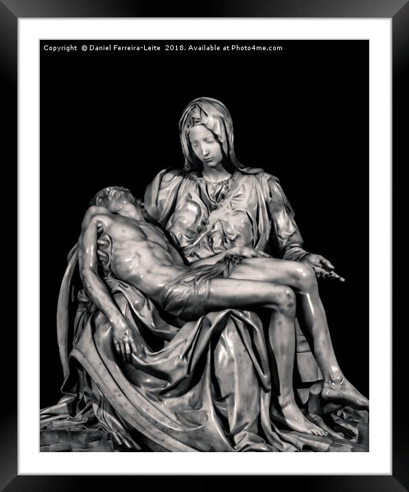 Michealangelo Masterpiece La Pieta Sculpture Framed Mounted Print by Daniel Ferreira-Leite