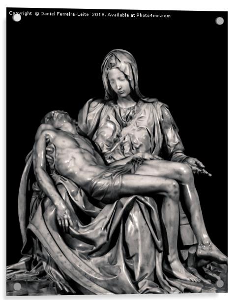 Michealangelo Masterpiece La Pieta Sculpture Acrylic by Daniel Ferreira-Leite
