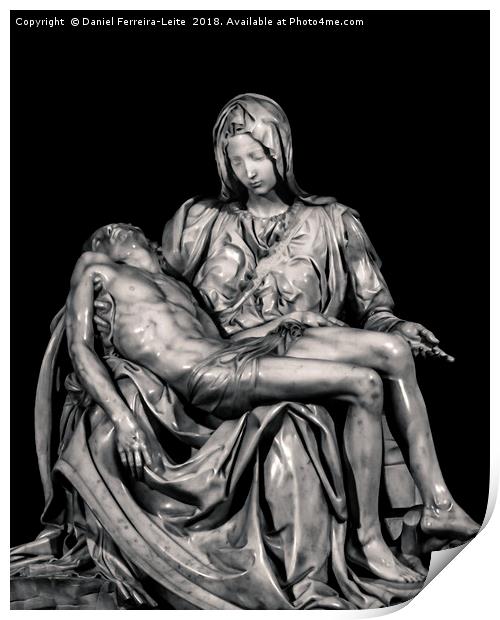 Michealangelo Masterpiece La Pieta Sculpture Print by Daniel Ferreira-Leite