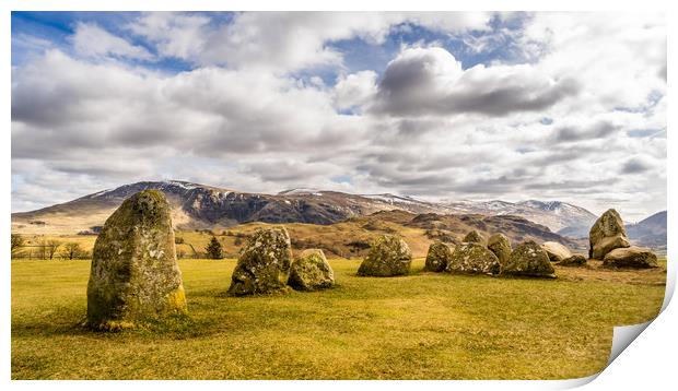 The Castlerigg Stone Circle Print by Naylor's Photography
