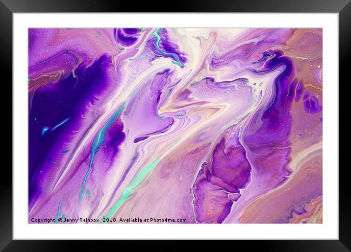 Islands in Pacific Ocean. Abstract Fluid Acrylic P Framed Mounted Print by Jenny Rainbow