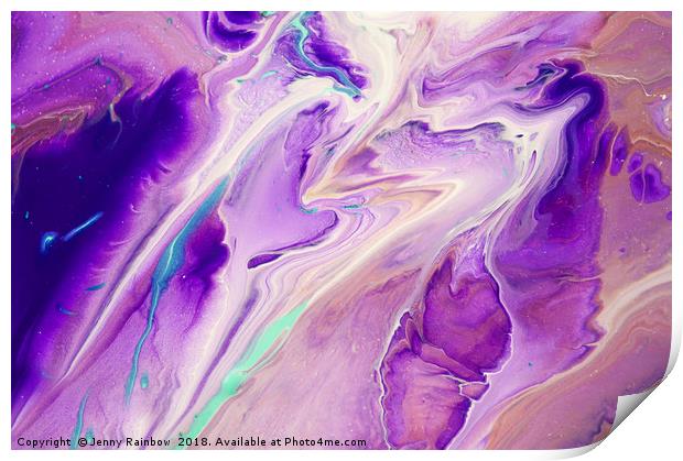 Islands in Pacific Ocean. Abstract Fluid Acrylic P Print by Jenny Rainbow