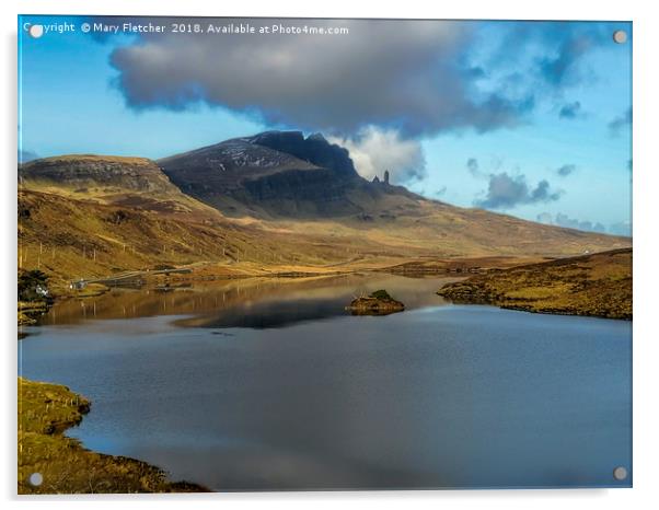 The Old Man of Storr Acrylic by Mary Fletcher