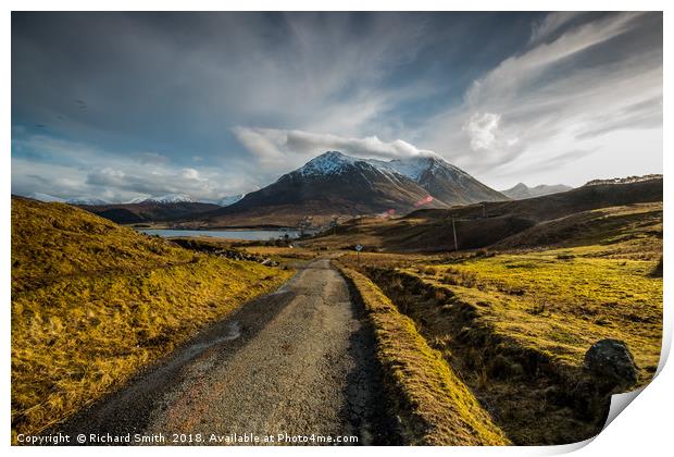 The Red Cuillin Hill, 'Glamaig'. Print by Richard Smith