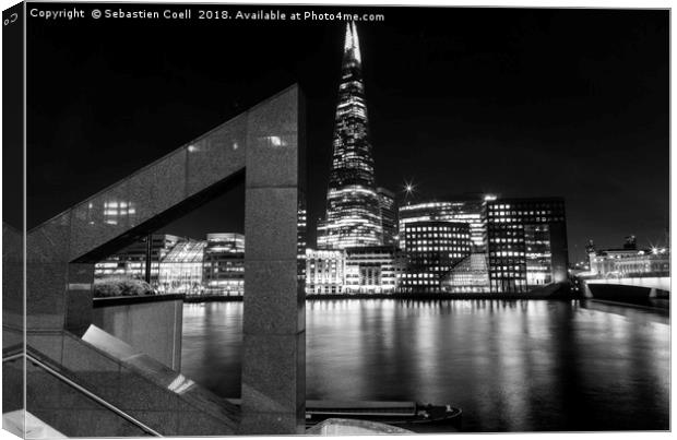 The Shard across the Thames Canvas Print by Sebastien Coell