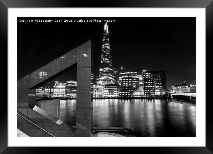 The Shard across the Thames Framed Mounted Print by Sebastien Coell