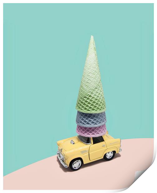 Driving Cones Print by Martha Lilia Guzmán Marín