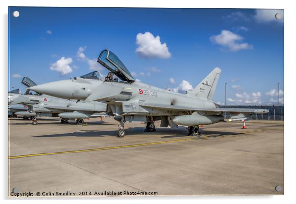 Eurofighter F-2000A Typhoon MM7293 36-33 Acrylic by Colin Smedley