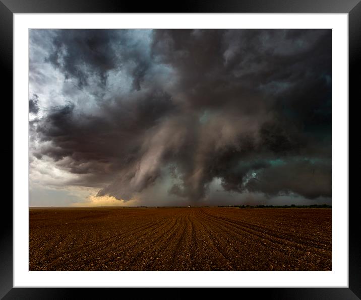 Tornado near Patricia, TX  Framed Mounted Print by John Finney