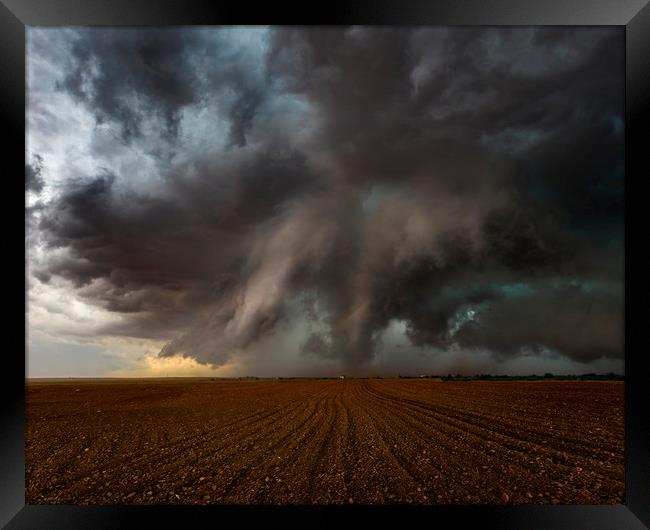 Tornado near Patricia, TX  Framed Print by John Finney