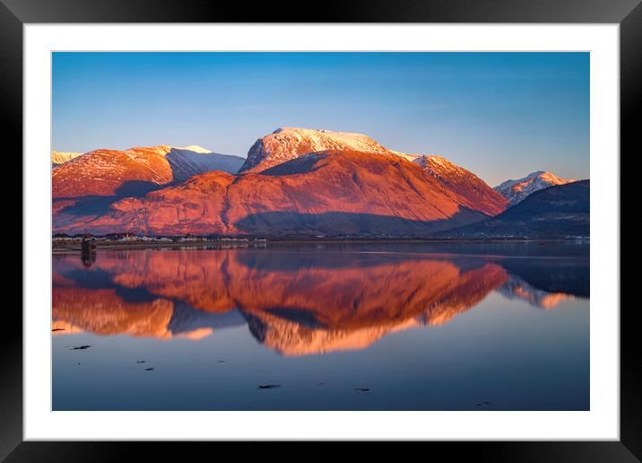 Ben Nevis from Corpach, Scotland.  Framed Mounted Print by John Finney