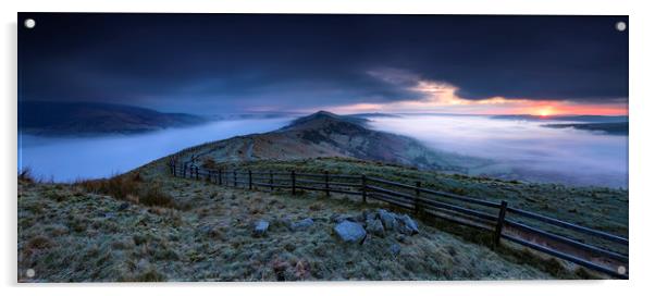 The Great Ridge at sunrise  Acrylic by John Finney