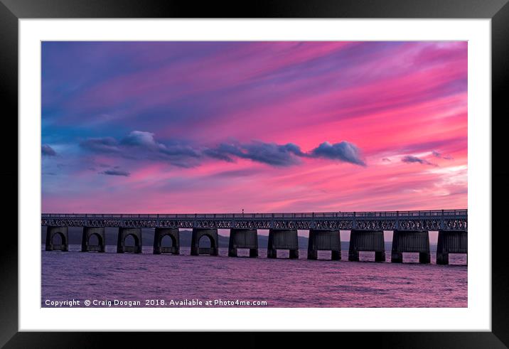 Tay Bridge Sunset Dundee Framed Mounted Print by Craig Doogan