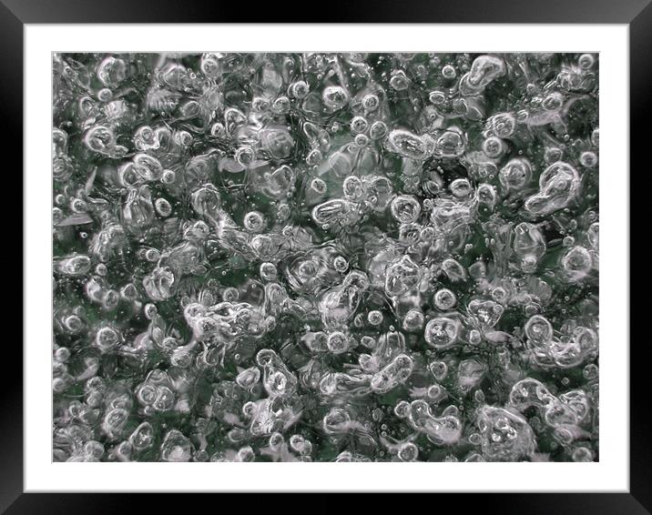 ice bubbles Framed Mounted Print by Heather Newton
