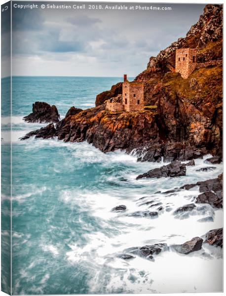 Botallack Mines Canvas Print by Sebastien Coell