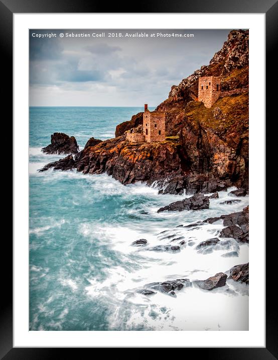 Botallack Mines Framed Mounted Print by Sebastien Coell