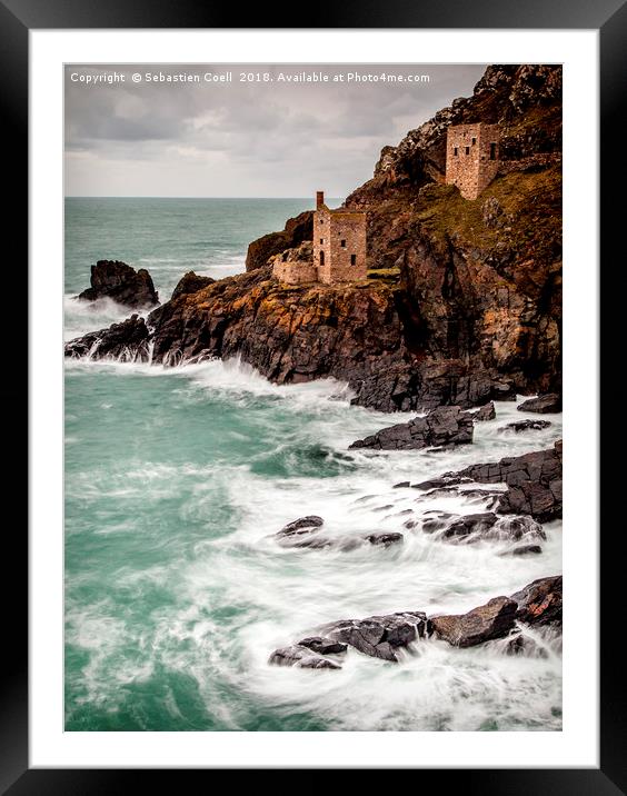 Botallack Mines in Cornwall Framed Mounted Print by Sebastien Coell