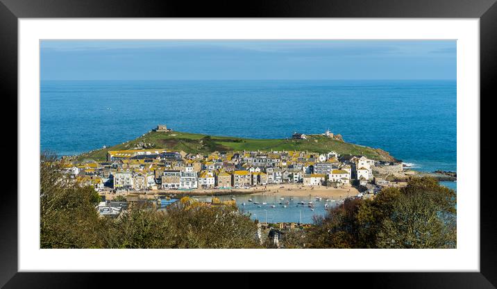 St Ives Harbour Framed Mounted Print by David Wilkins
