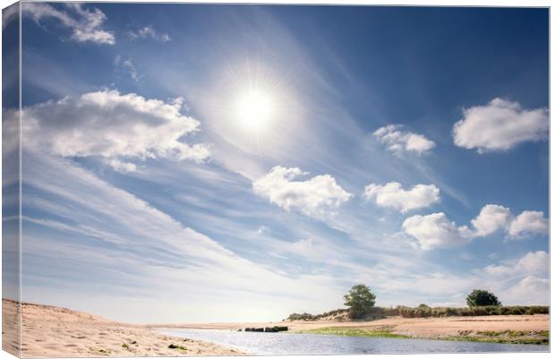The Aln Estuary, Alnmouth, Northumberland Canvas Print by Jean Gill