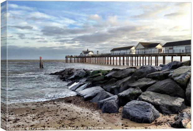 Southwold Pier Canvas Print by Laurence Bigsby
