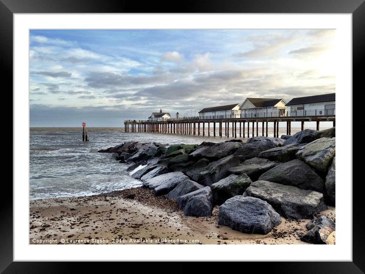 Southwold Pier Framed Mounted Print by Laurence Bigsby