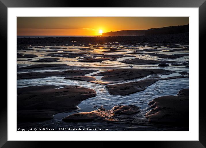 Glamorgan Coast Sunset Framed Mounted Print by Heidi Stewart