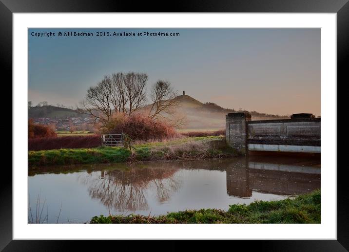 River Blue and Glastonbury Tor in HDR  Framed Mounted Print by Will Badman