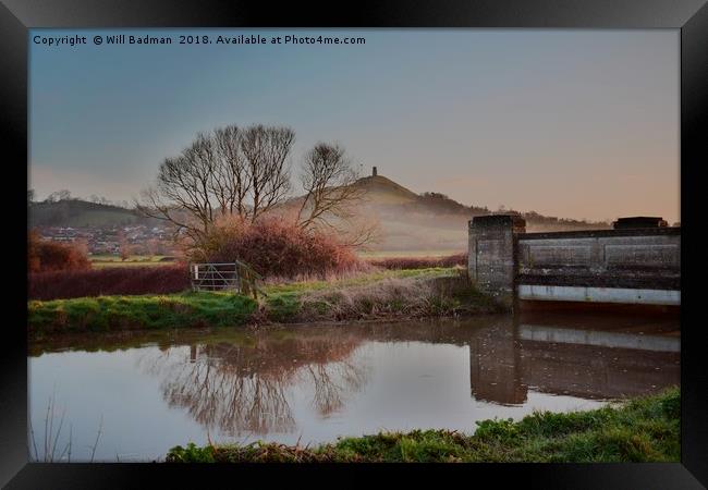 River Blue and Glastonbury Tor in HDR  Framed Print by Will Badman