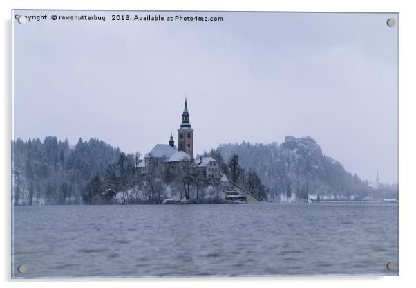 Misty Bled Lake Acrylic by rawshutterbug 