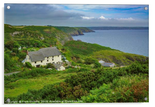 Cornish Coastline Acrylic by Frank Etchells