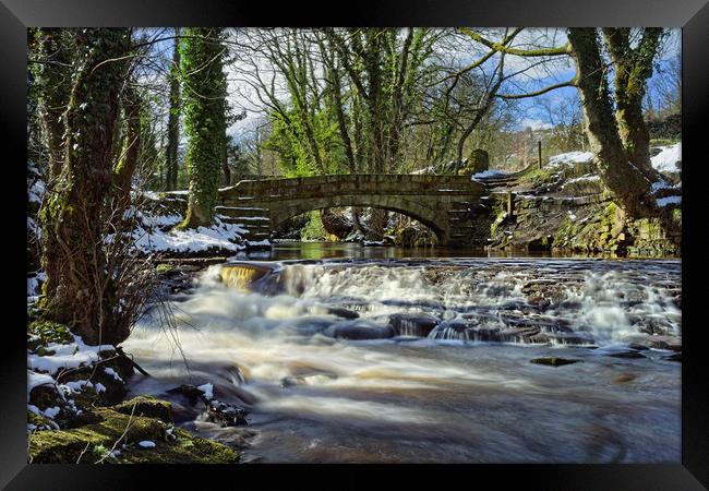 Upper Coppice Weir & Packhorse Bridge, Rivelin Framed Print by Darren Galpin