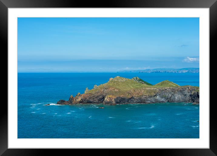 The Rumps Polzeath Framed Mounted Print by David Wilkins